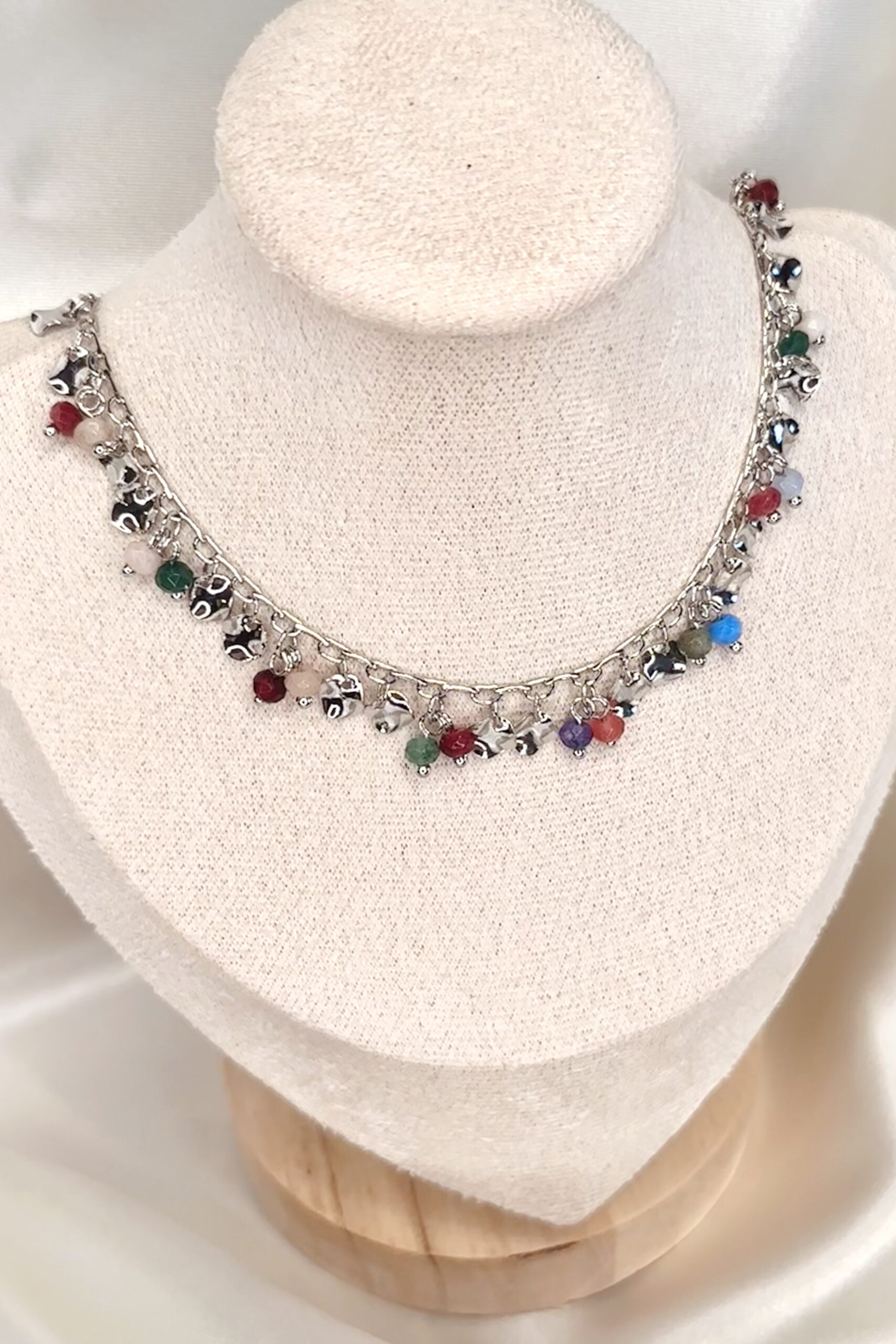 Collana Gemma 4mm-Argento